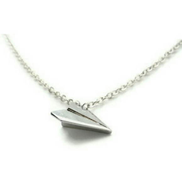 Origami Airplane Necklace - Picture 1 of 4