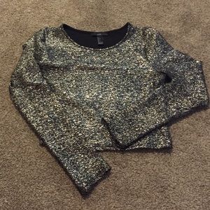 Sparkle crop shirt
