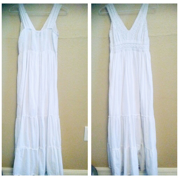 Plain White Maxi Dress
