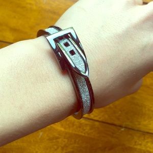 Silver & black bracelet