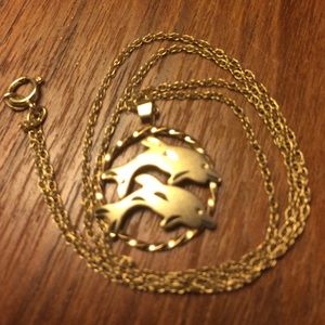 14 karat gold-filled dolphin necklace