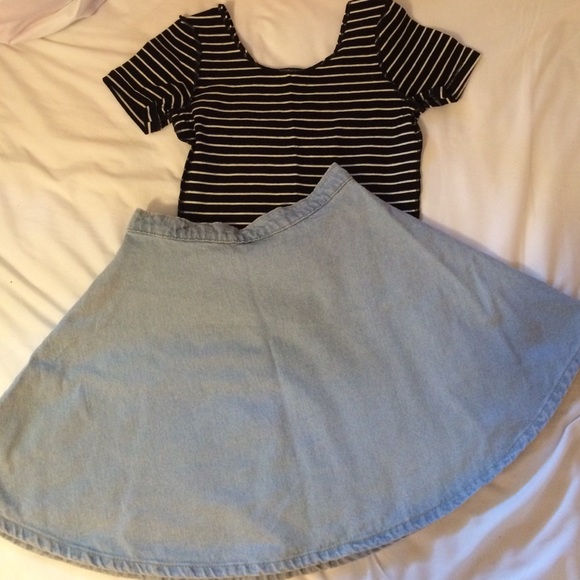 AMERICAN APPAREL DENIM CIRCLE SKIRT
