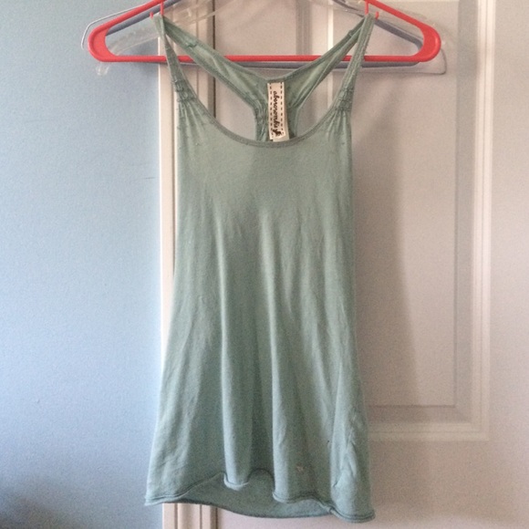 teal racer back tank top