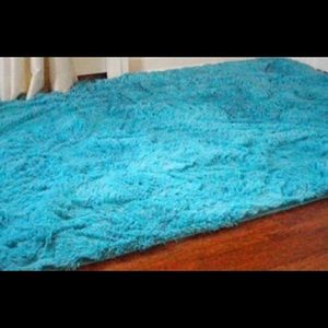 Plush Aqua Blue Rug