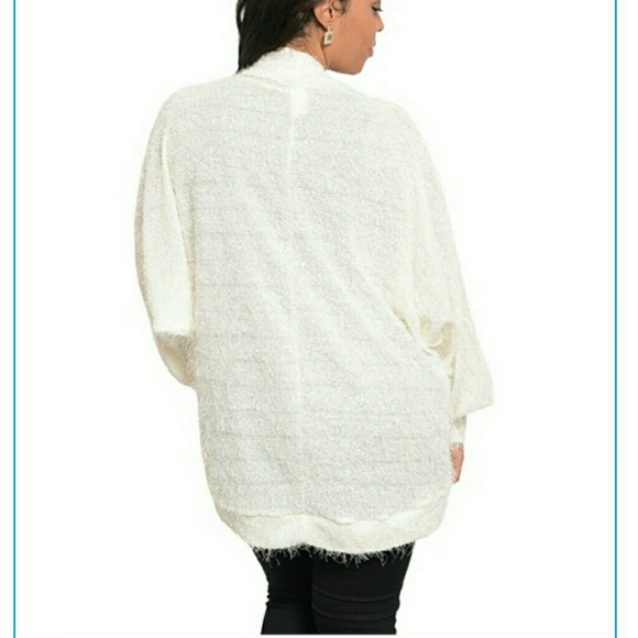 Plus size cocoon sweater cardigan plus size new - Picture 3 of 3