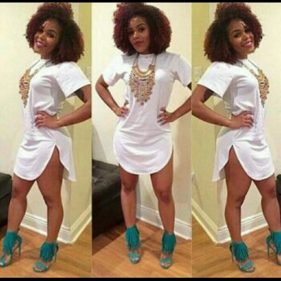 SHORT SLEEVE SIDE SLIT SHIRT / DRESS