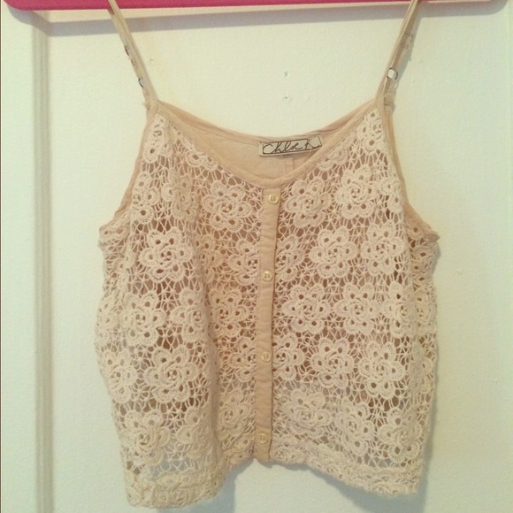 Crochet front crop top