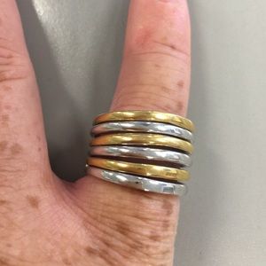 lia sophia tricolor ring