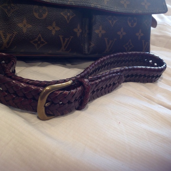 Dark brown 30inch leather belt