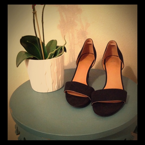 H&M Shoes - Reserved! H&M Black Open- toe pumps