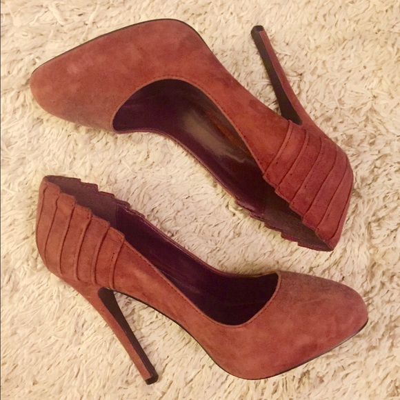 💥SOLD ON EBAY💥 Burgundy Suede Stiletto Pumps