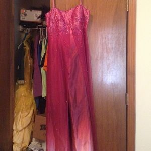 Pink evening dress