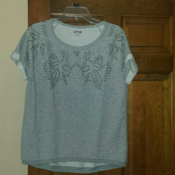 Apt. 9 Tops - Grey studded top
