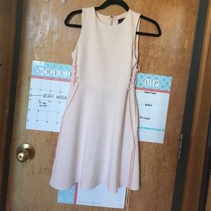 Fit and flare tied detail top shop dress