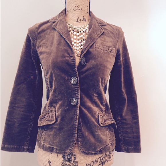 Hollister- Suede-like brown blazer