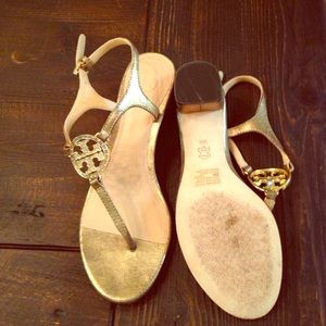 Tory burch gold Sandals