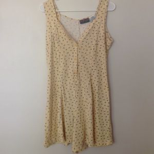 yellow floral vintage romper