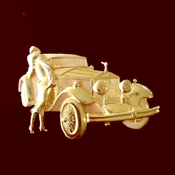 Rolls Royce Gold Toned Metal Pin
