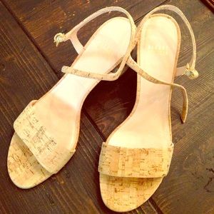 Stuart Weitzman cork sandals.