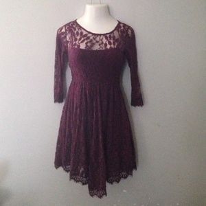 Free People Handkerchief hem, lace dress
