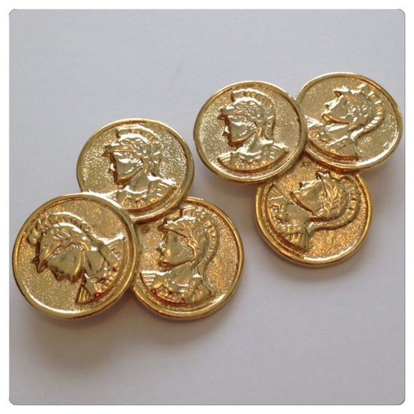 Vintage Accessories - Vintage Bluette Made in France Coins Shoe Clips