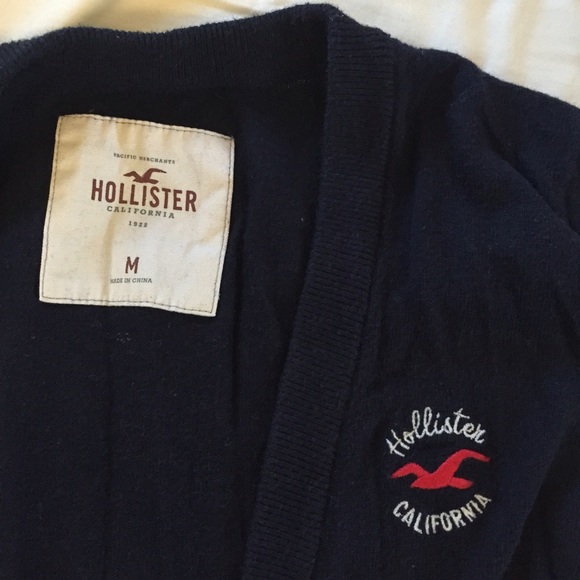Navy hollister cardigan