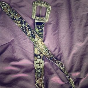 Western rhinestone belt