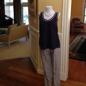 Joie navy and white pant set.