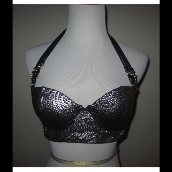 NWT BEACH BUNNY "Captured" balconet bikini top S - Picture 2 of 5