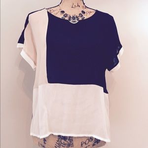 Color block dress shirt