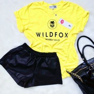 NEW🚩Wildfox Yellow Boyfriend Tee