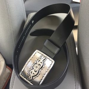 Silpada Designs Black Leather Belt. Size Small