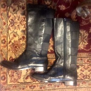 NWOT Calvin Klein Leather Black Riding Boots 9.5 M
