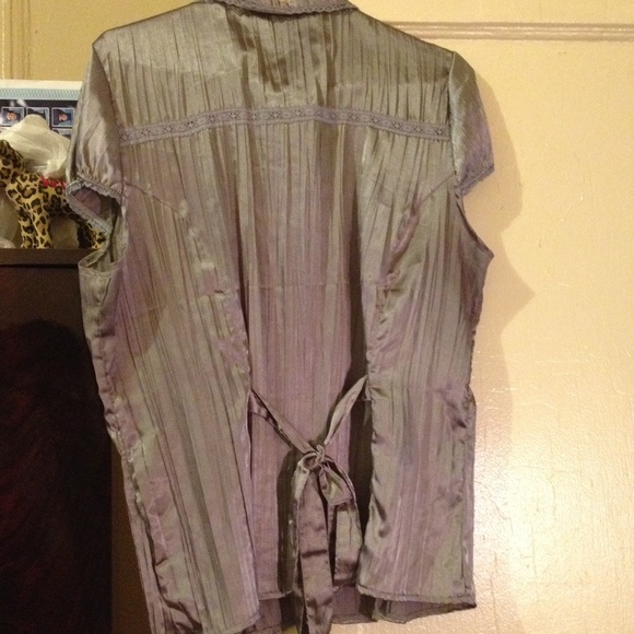 Metallic Grey Blouse - Picture 2 of 4