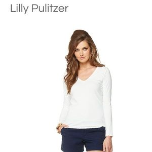 Lilly Pulitzer The Jodie long sleeve V-neck tshirt