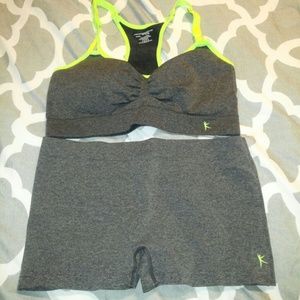 Sports bra and shorts matching