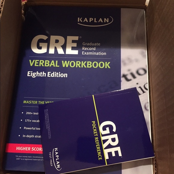 GRE Kaplan study guide book kit 4 books