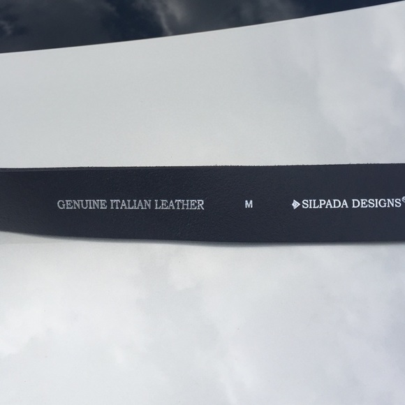 Silpada Genuine Leather Black belt.  Size Medium - Picture 3 of 4