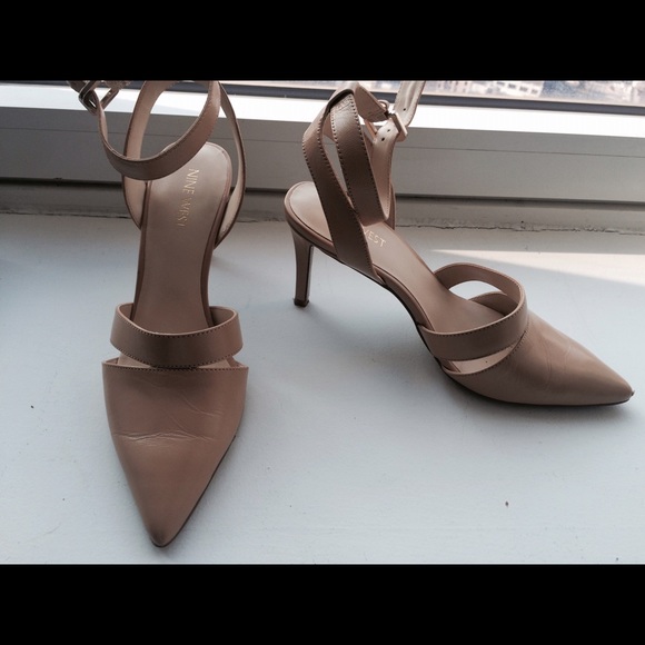 Leather Ankle Strap Heels