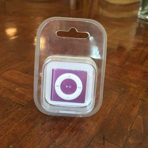 Purple iPod shuffle.