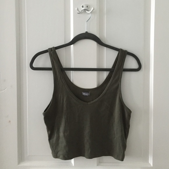SOLD Dark green aerie crop top - Picture 1 of 1