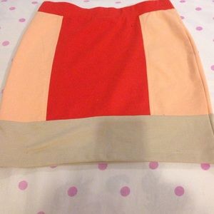 Short orange/peach/tan Forever 21 skirt
