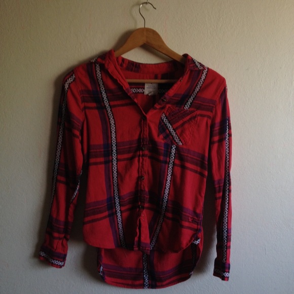 •TRADED• red american eagle outfitters flannel
