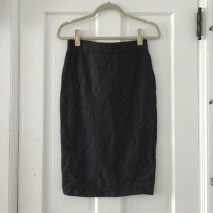 Grey Pencil Skirt