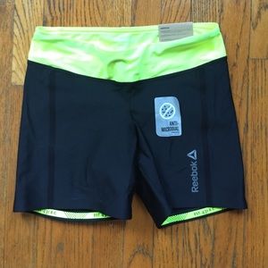 Reebok SPARTAN Neon & Black Compression Shorts