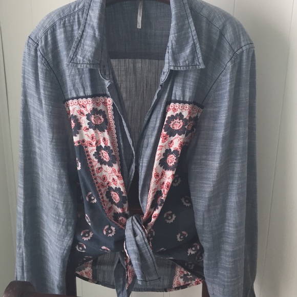 Free People button up shirt.