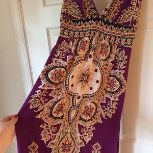 Deep Purple Boho Dress