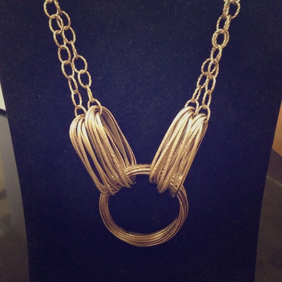 Rose Gold Color Circle Necklace
