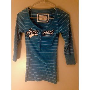 Blue striped Aeropostale Mid-sleeve top