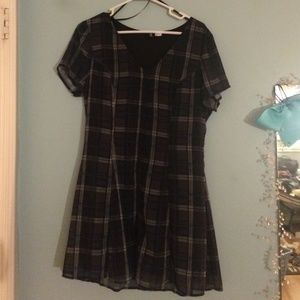H&M Dress- blue plaid, never worn!